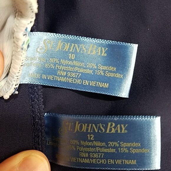 St John's Bay Floral Tankini 2 Pc Set 10/12 - Picture 5 of 6